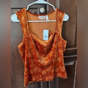 New With Tags Willow and Root Jacquard Blouse